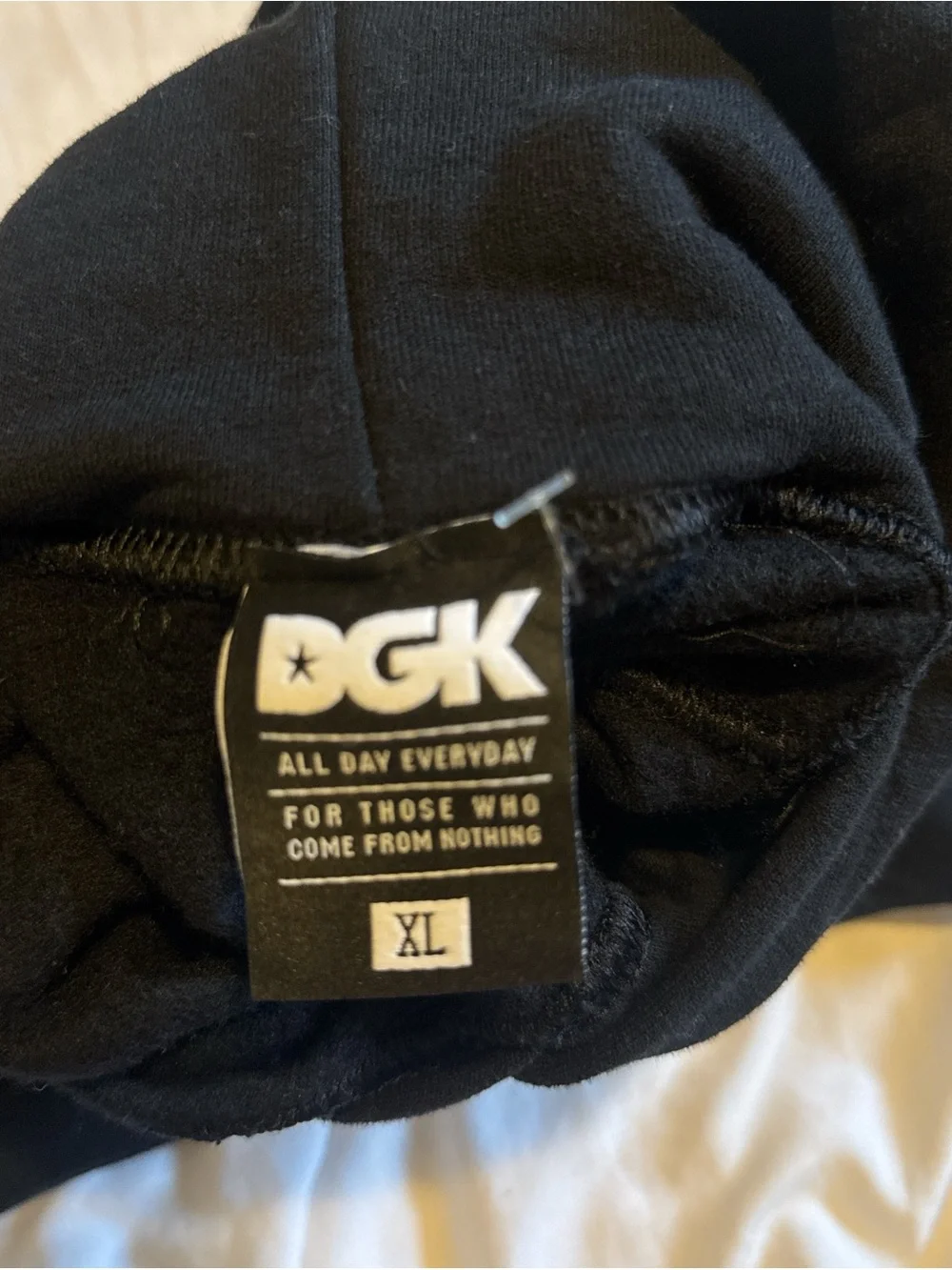 DGK Black Hooded Sweatshirt with Small Chest Patch